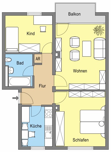 Grundriss gespiegelt