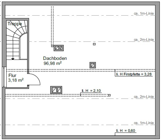 Grundriss Dachboden